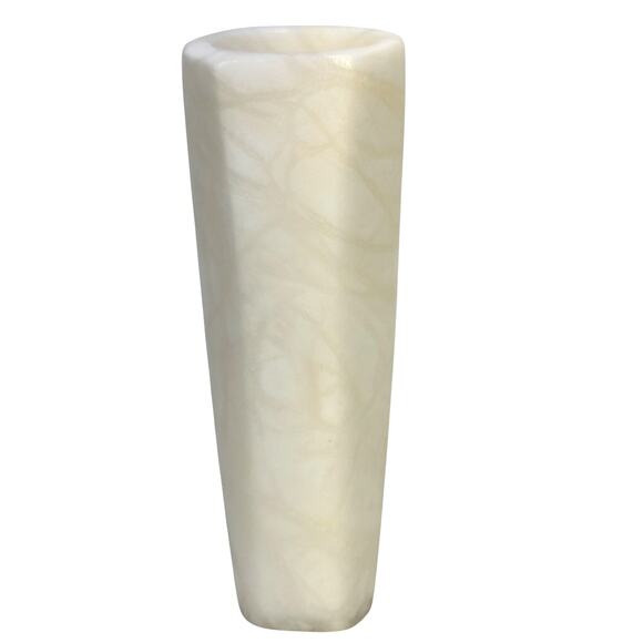 MidCentury Otradnenskaya Russian White Alabaster Artistic Display Vase Exquisite - Picture 2 of 6